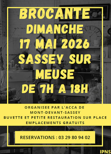 Brocante à Sassey le dimanche 17 mai